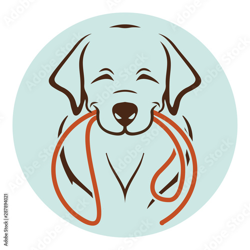 Pet Sitter dog Day care logo icon illustration