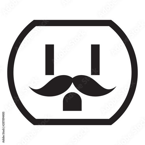 Mr. Electrical Plug logo icon vector