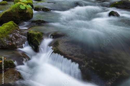 Refreshing Oirase mountain stream in autumn