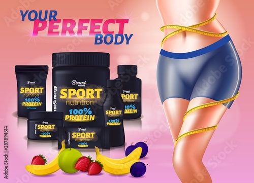 Sport Nutrition Fruit Flavour, Woman Body Design
