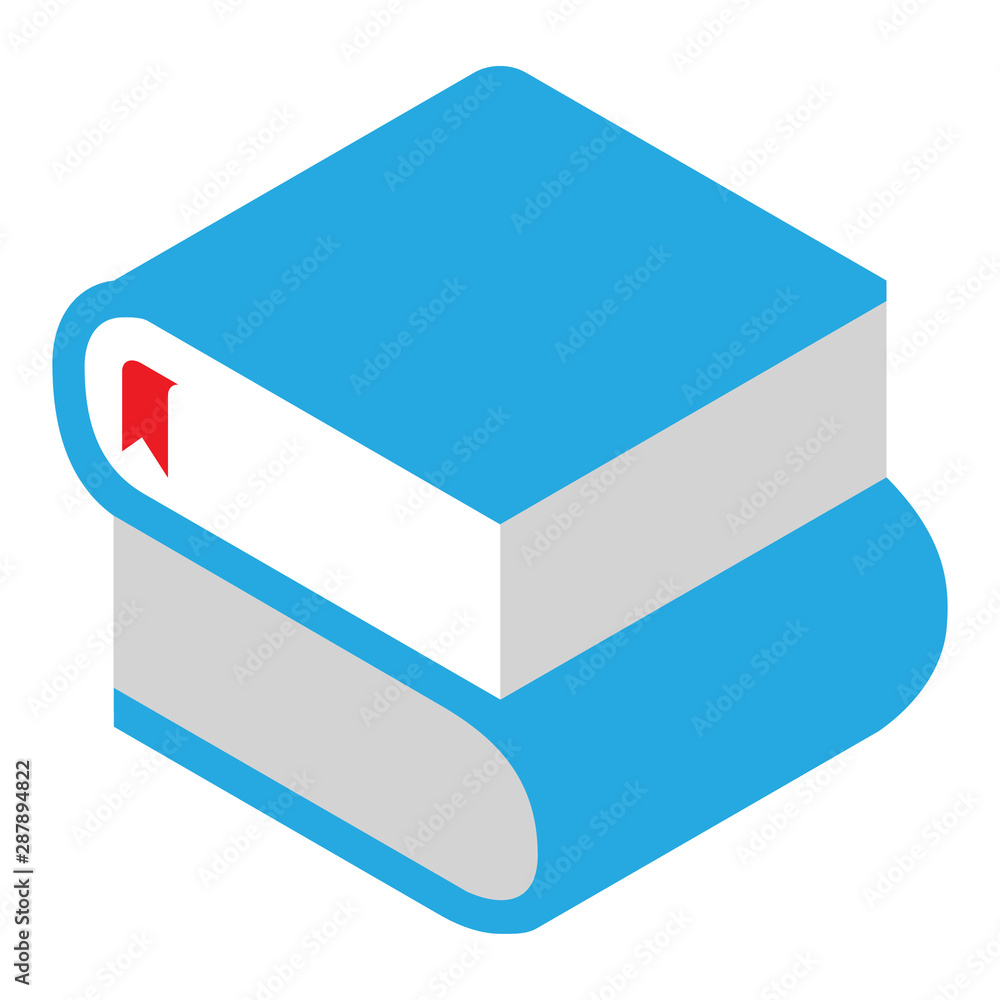 Book Stack blue logo vector icon Book Stack blue logo vector icon