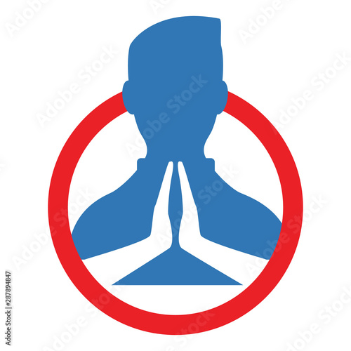 Thank you for not unfriendly me icon logo vector