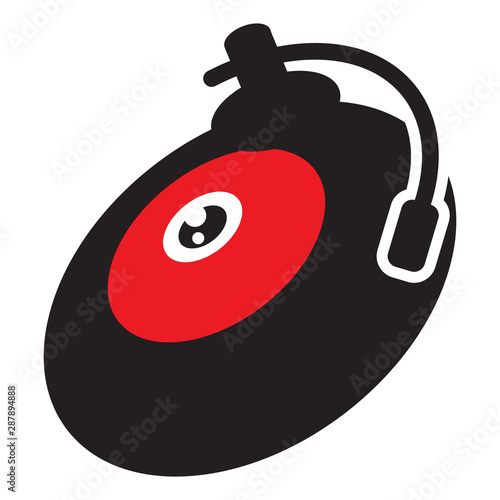 Vinyl DJ Turn Table Party Logo i