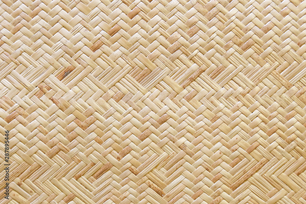 Traditional bamboo weaving texture background in Thailand - obrazy, fototapety, plakaty 