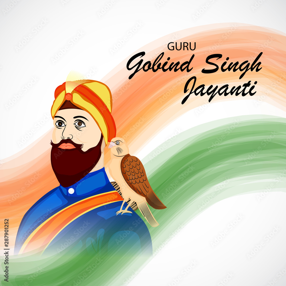 Happy Guru Gobind Singh Jayanti Stock Illustration | Adobe Stock