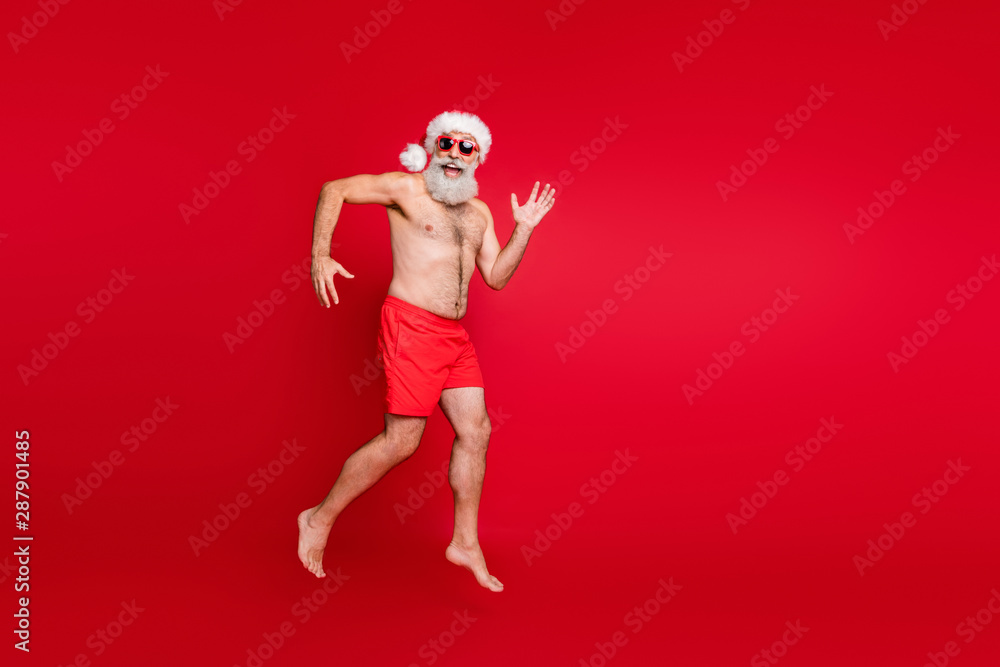 Full length body size view of his he nice attractive handsome funky cheerful cheery crazy positive carefree gray-haired man having fun isolated over bright vivid shine red background Full length body size view of his he nice attractive handsome funky cheerful cheery crazy positive carefree gray-haired man having fun isolated over bright vivid shine red background