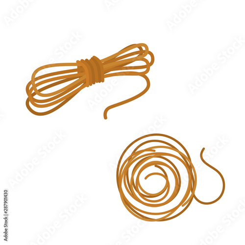 Ropes braided together, vector 
