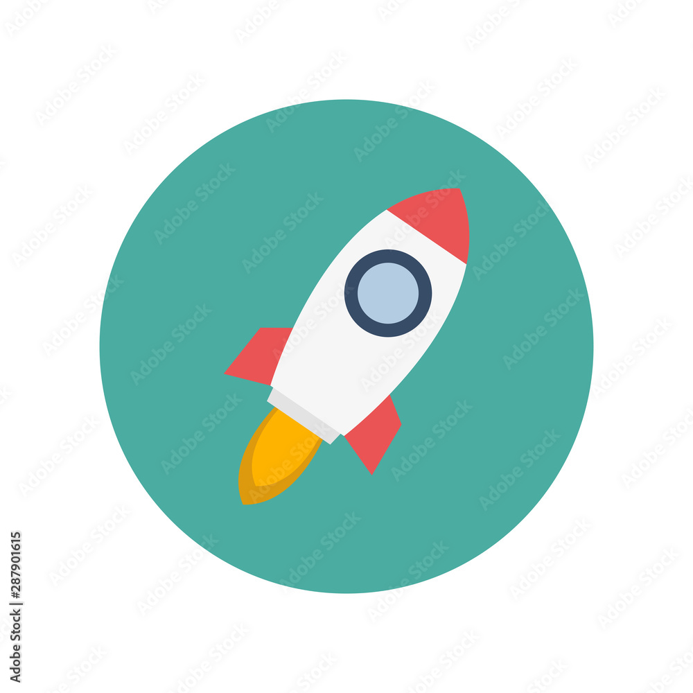 Rocket simple flat icon, vector illustration Rocket simple flat icon, vector illustration