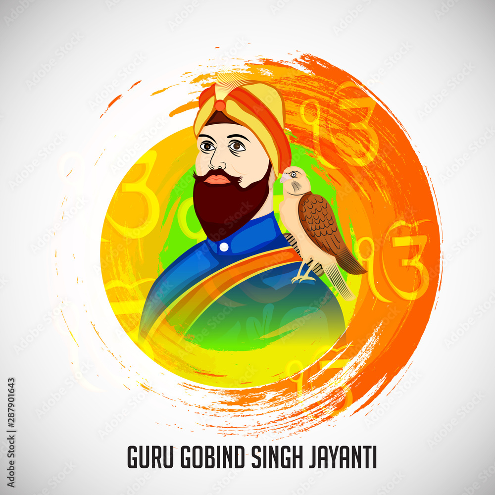 Happy Guru Gobind Singh Jayanti Stock Illustration | Adobe Stock