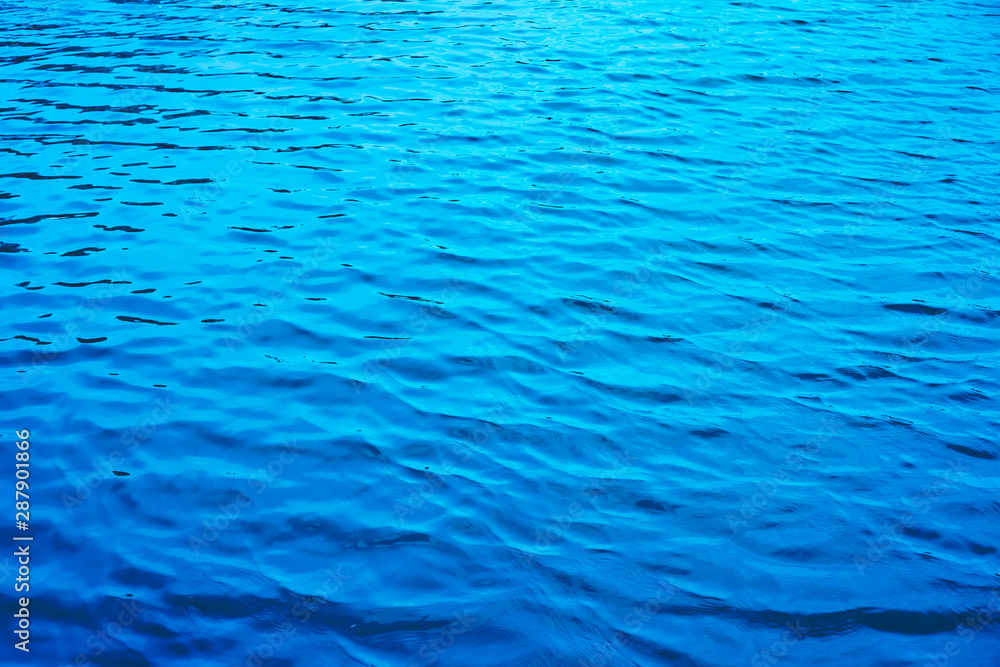 Obraz premium Copy space of surface blue water texture abstract background.
