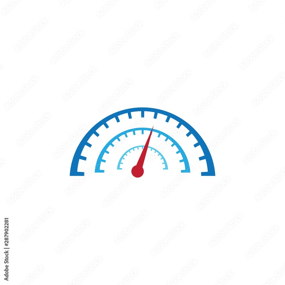 Speedometer logo template vector icon design