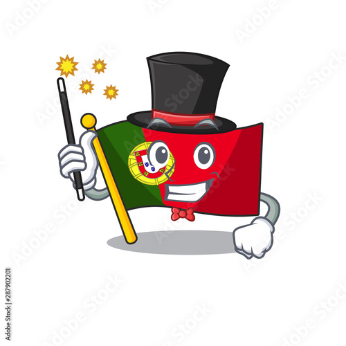 Magician flag portugal isolated in the character
