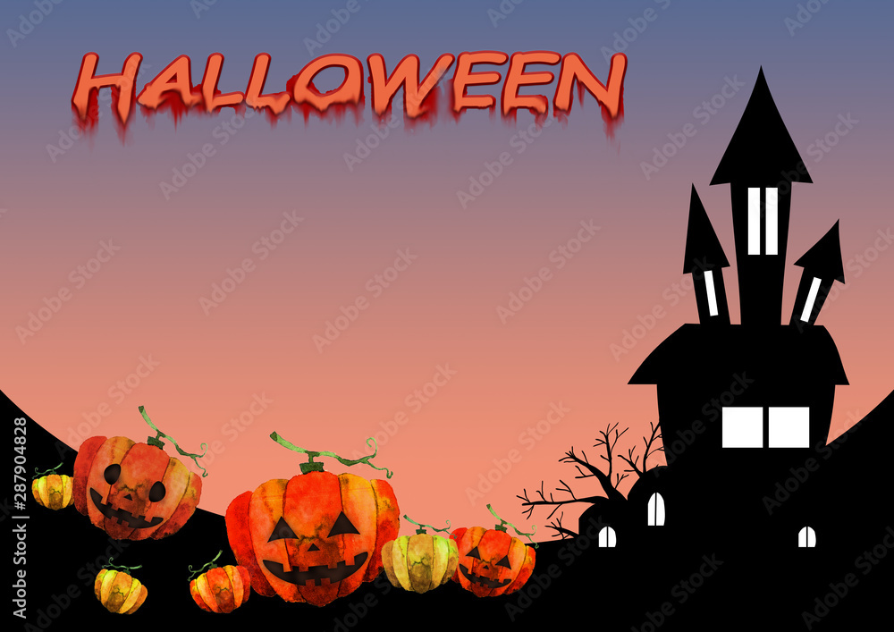 ハロウィンイラスト怖い文字 Stock Illustration Adobe Stock