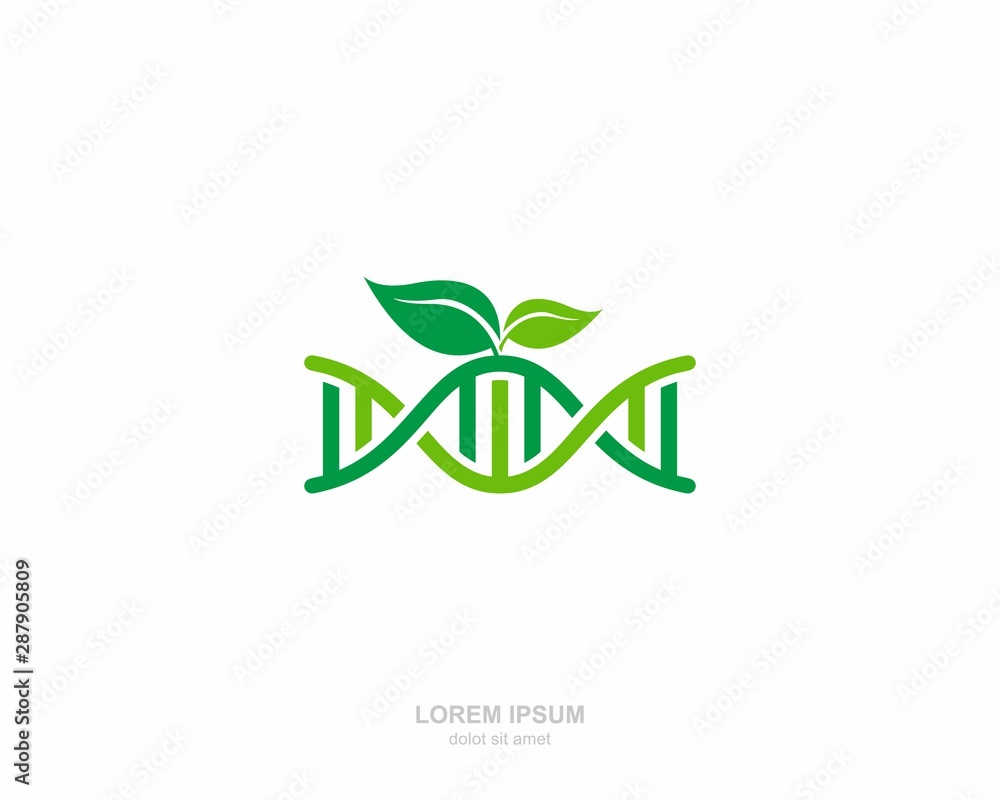 DNA eco Logo vector design template DNA eco Logo vector design template