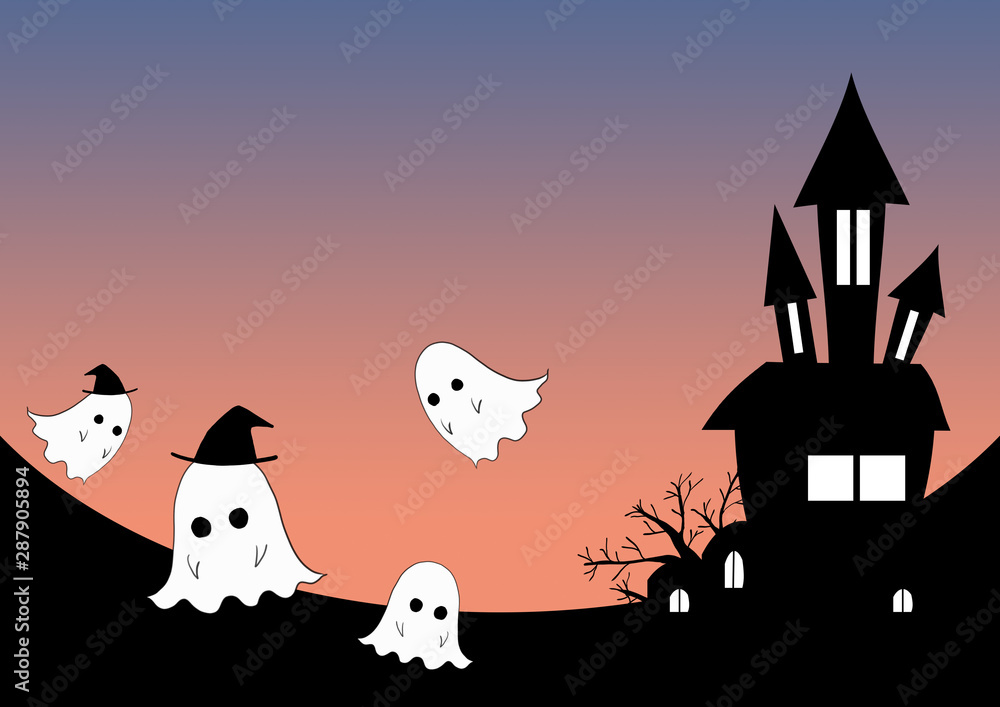 ハロウィンイラストお化け Stock Illustration Adobe Stock