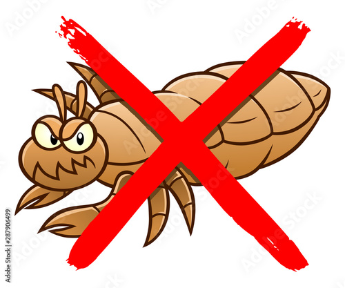 No lice cartoon sign
