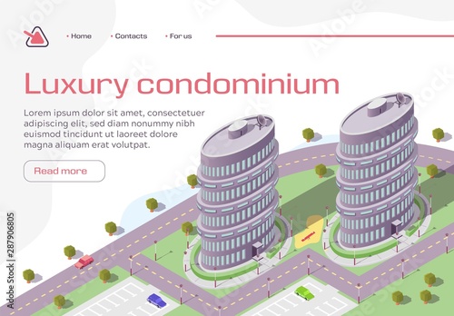 Luxury Condominium Horizontal Banner, Real Estate