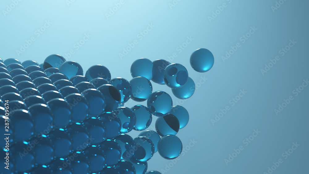  molecular structure dissolution, abstract science background - obrazy, fototapety, plakaty 
