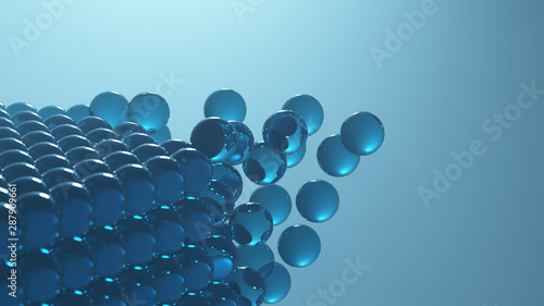 Obraz na płótnie molecular structure dissolution, abstract science background
