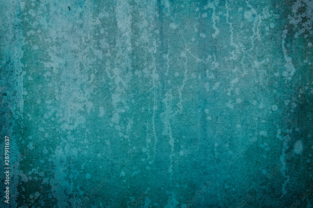 blue turquoise old moldy wall
