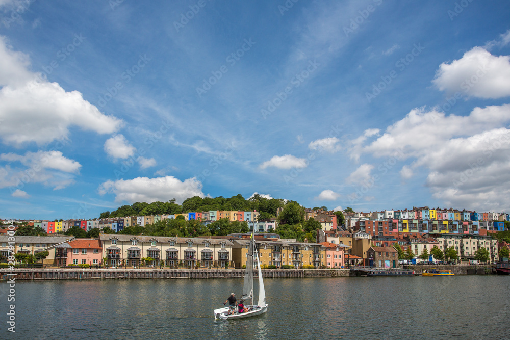 Yachting in Bristol Harbour, UK