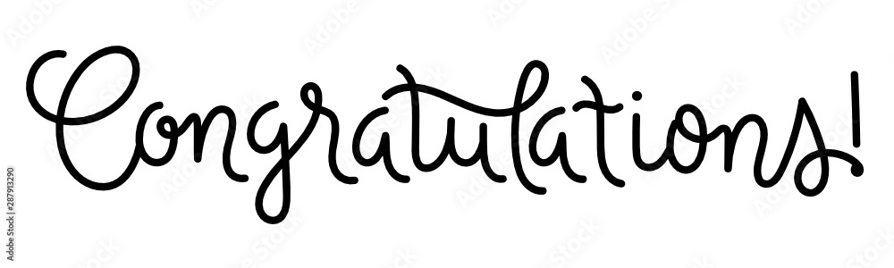 Vector calligraphy banner CONGRATULATIONS! Vector calligraphy banner CONGRATULATIONS!