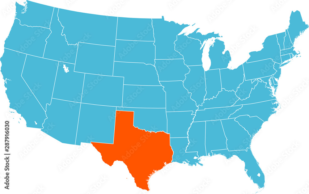 Naklejka map of Texas