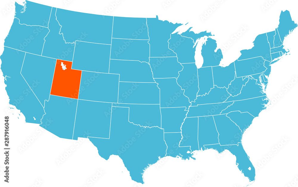 Naklejka map of Utah