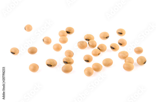 Soy beans isolated on white background.