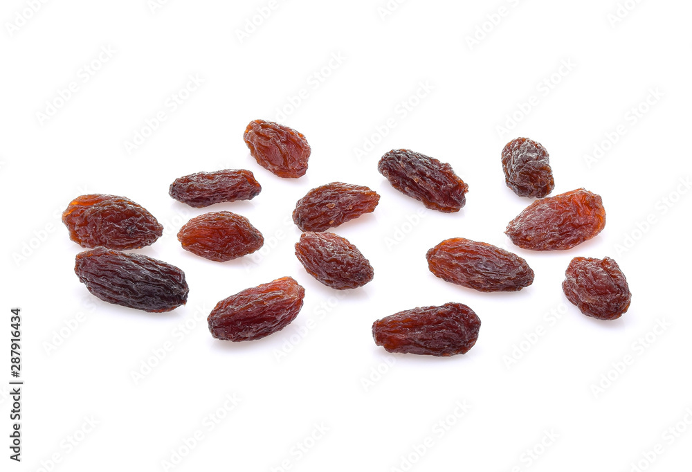 Dried raisins isolated on white background Dried raisins isolated on white background