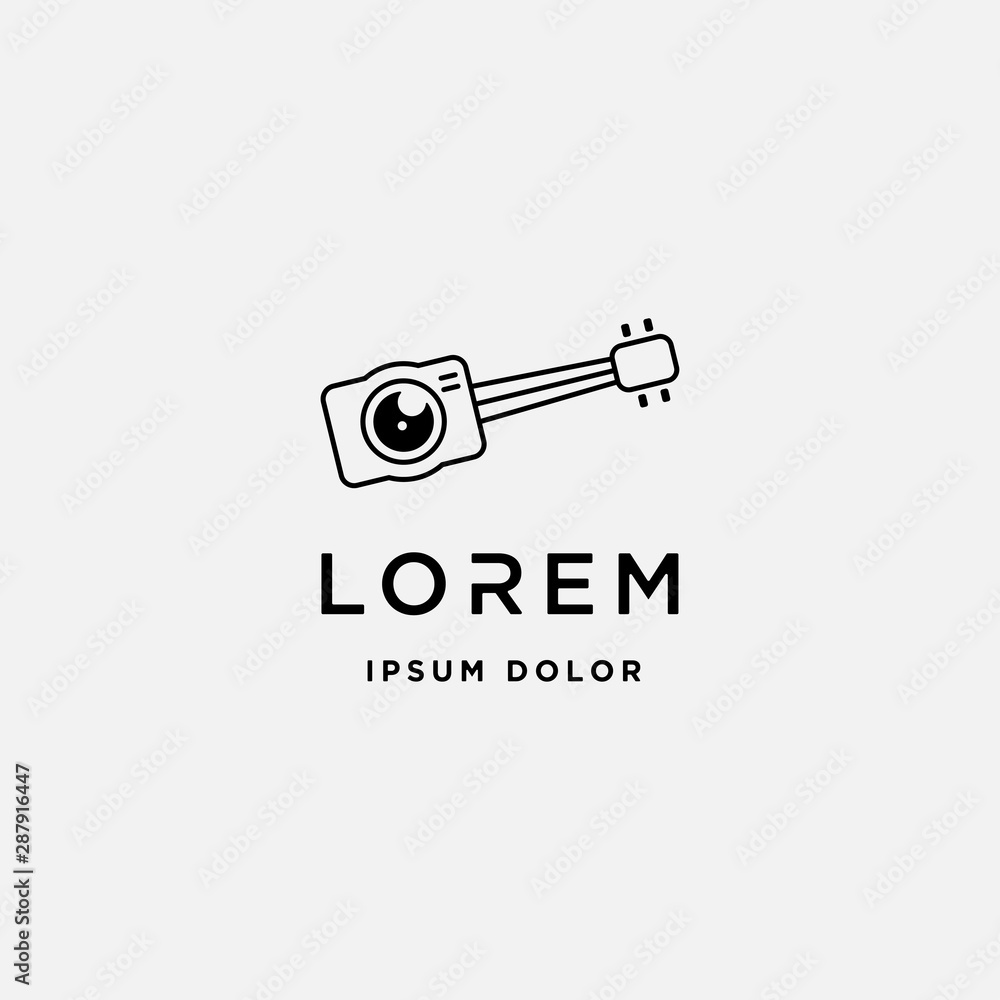 Music Camera Logo Template Vector Sign Design Music Camera Logo Template Vector Sign Design