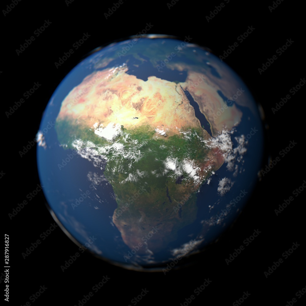 Planet Earth in macro concept with Africa in focus.