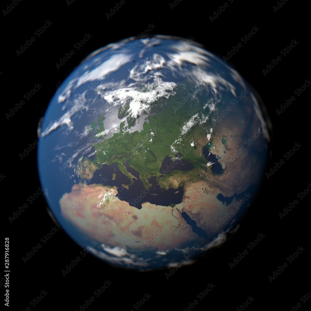 Obraz premium Planet Earth in macro concept with Europe in focus.