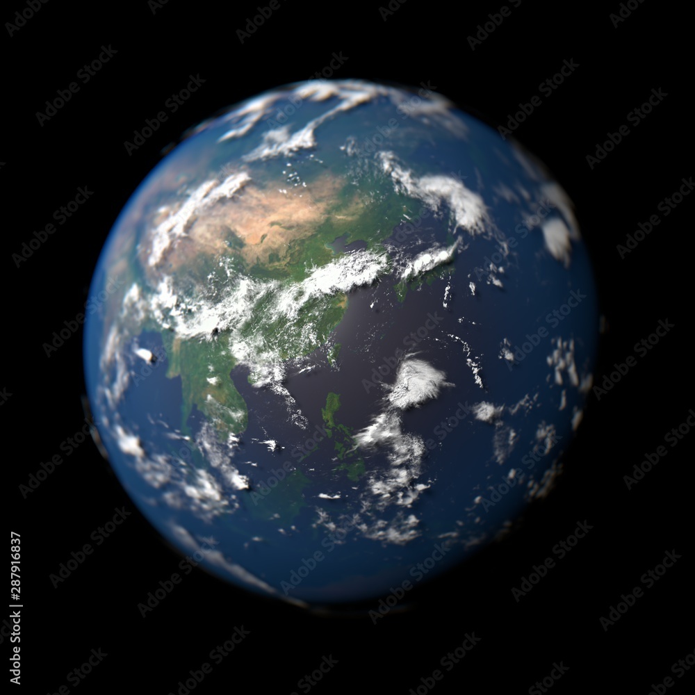 Planet Earth in macro concept with Asia in focus. Planet Earth in macro concept with Asia in focus.
