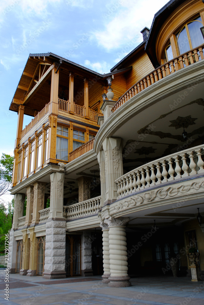 The Mansion in hunting style with columns