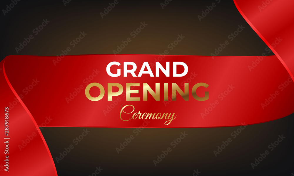 A grand opening ceremony background Stock Vector | Adobe Stock