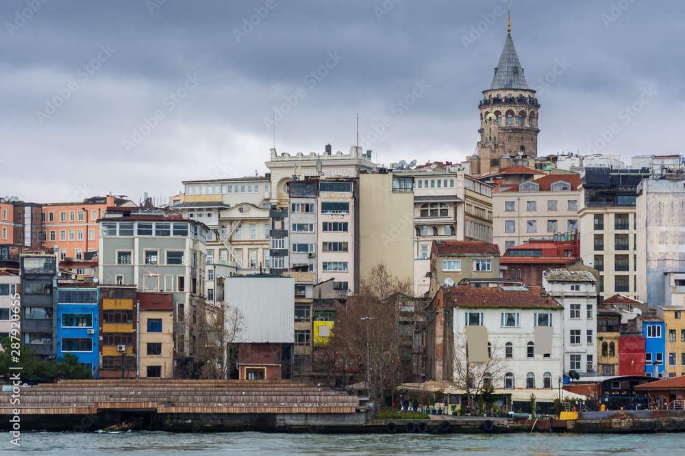 Cityscape with Galata Tower in Istanbul Turkey