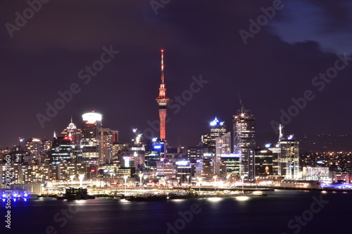 Night view in Auckland  New Zealand