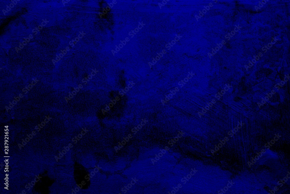 Navy Blue Grunge Concrete Wall Texture Background.
