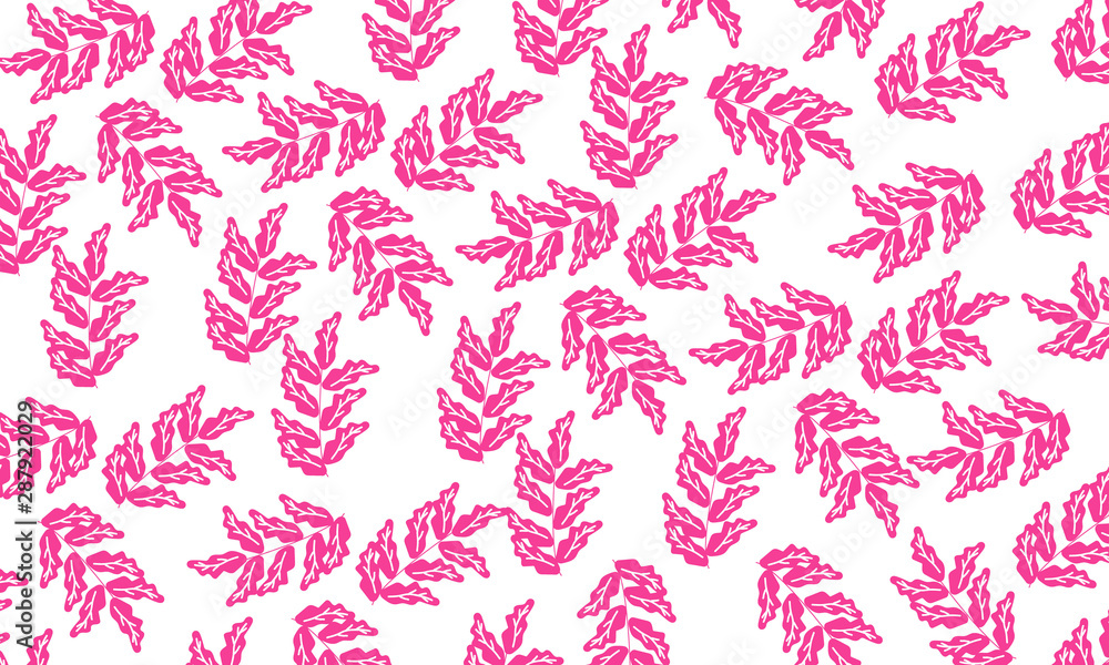 Fototapeta premium Floral Leaves Pattern Background