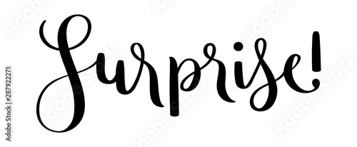 SUSPRISE! vector brush calligraphy banner photo