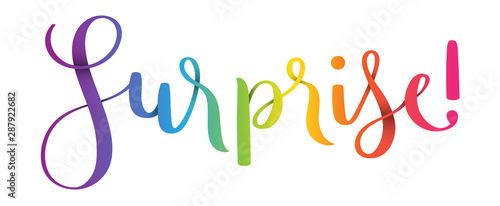 SUSPRISE! vector brush calligraphy banner photo