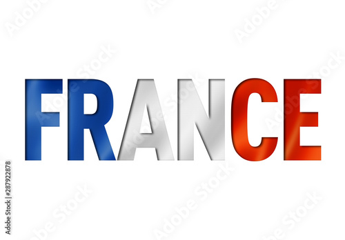 french flag text font