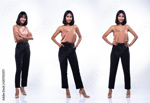 Asian Business Woman Stand in casual dress