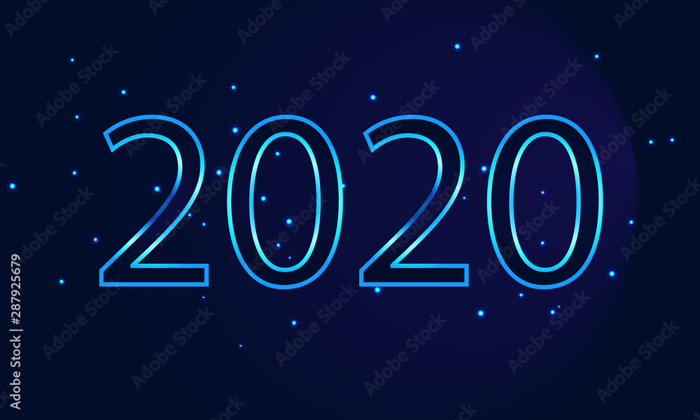 Naklejka premium New year 2020 Background