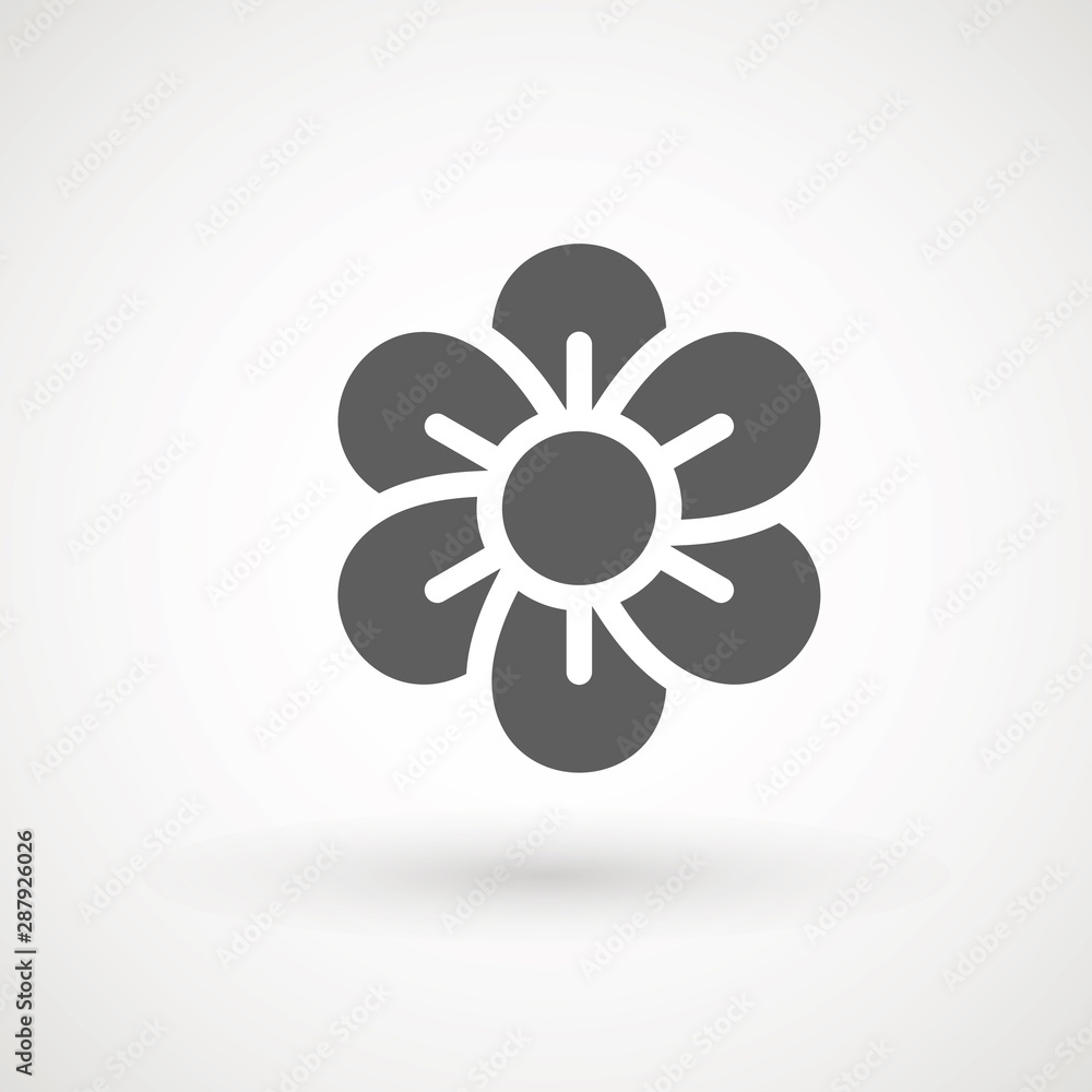 Flower Icon in trendy flat style isolated on white background. Spring symbol for your web site design, logo, app, UI. Vector illustration. Flower Icon in trendy flat style isolated on white background. Spring symbol for your web site design, logo, app, UI. Vector illustration.