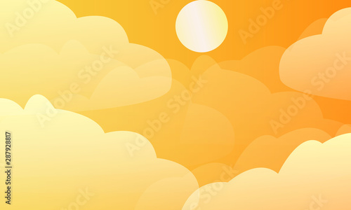 A cloud and moon background
