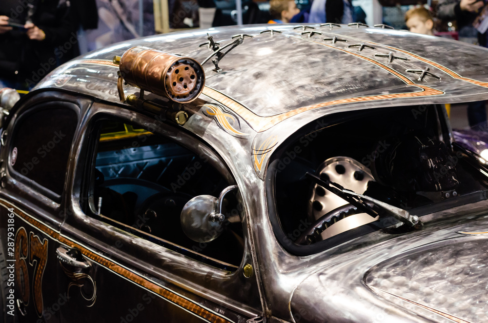 custom rat car in car show custom rat car in car show