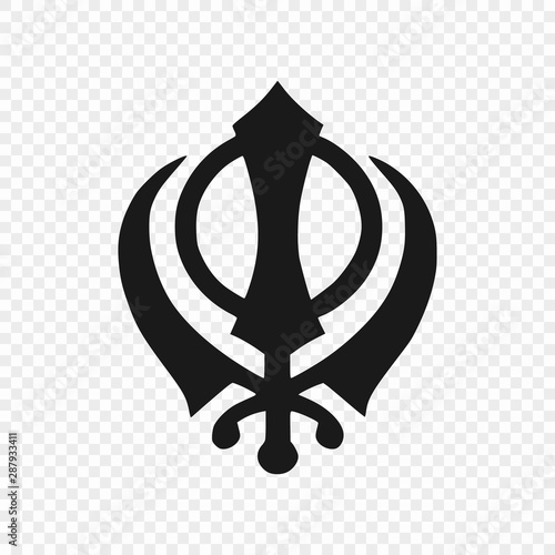 symbol of sikhism isolated photo