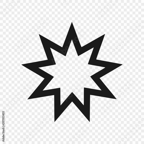 symbol of Bahai Faith isolated